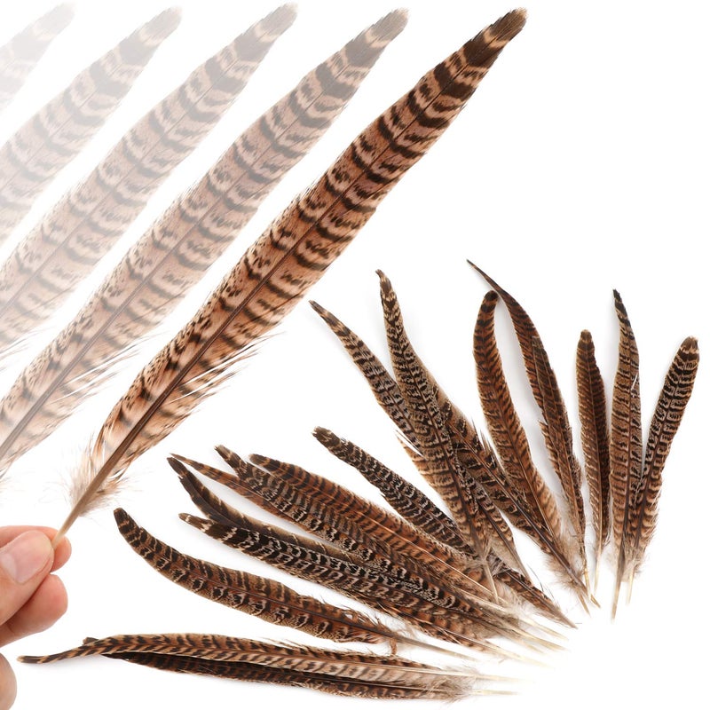 MWOOT 20pcs Natural Pheasant Tails Feather for Hair Hats Crafts Home Wedding Party Decoration (30-35cm) - Image 3
